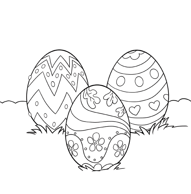 coloring easter eggs