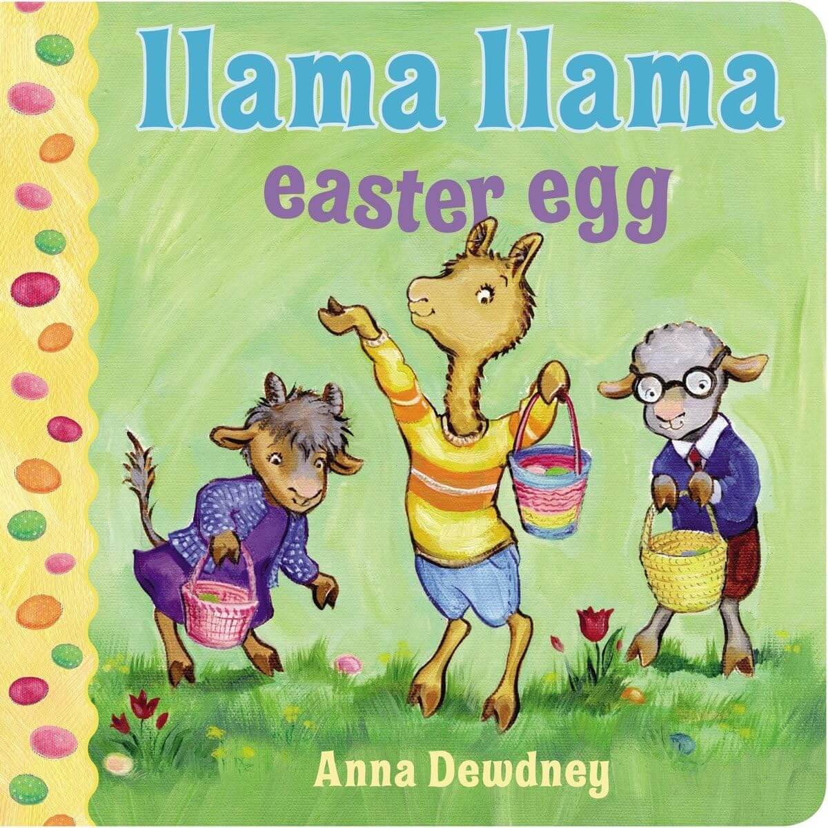 Llama with friends on easter egg hunt